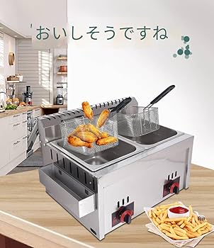 Amazon.co.jp: Deerou業務用ガスフライヤー大型卓上フライヤー